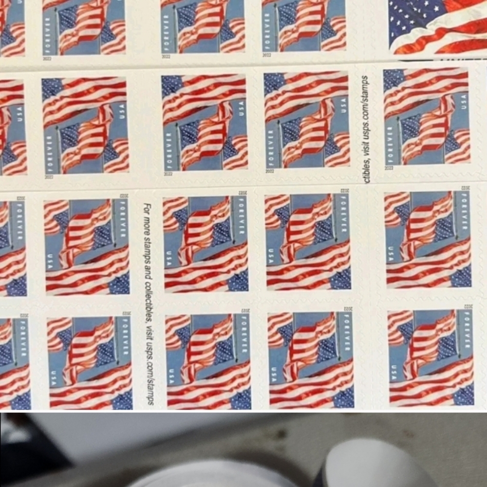 American Flag Postage Stamps Forever Stamps.  100 Count